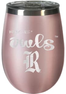 Rice Owls 10oz Rose Gold Stainless Steel Stemless