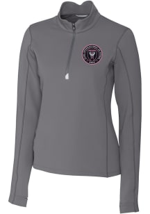 Cutter and Buck Inter Miami CF Womens Graphite Traverse Qtr Zip Pullover