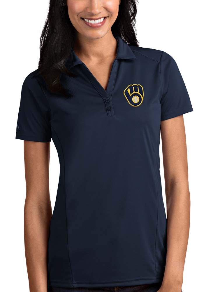 New Era Women's Milwaukee Brewers Space Dye Blue T-Shirt