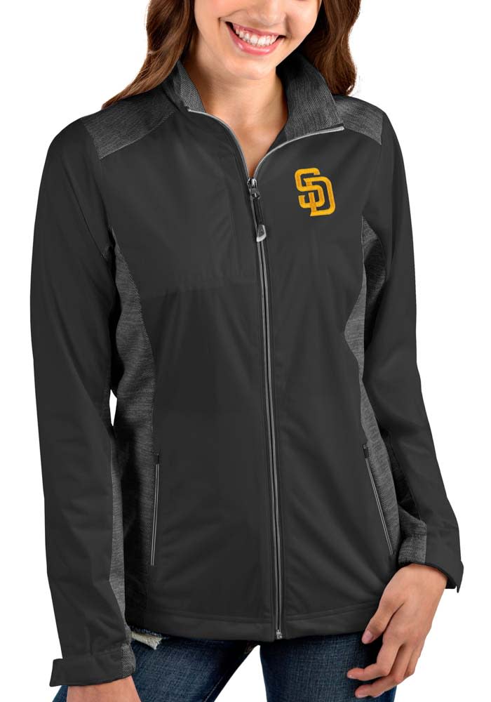 Antigua San Diego Padres Womens Grey Revolve Light Weight Jacket