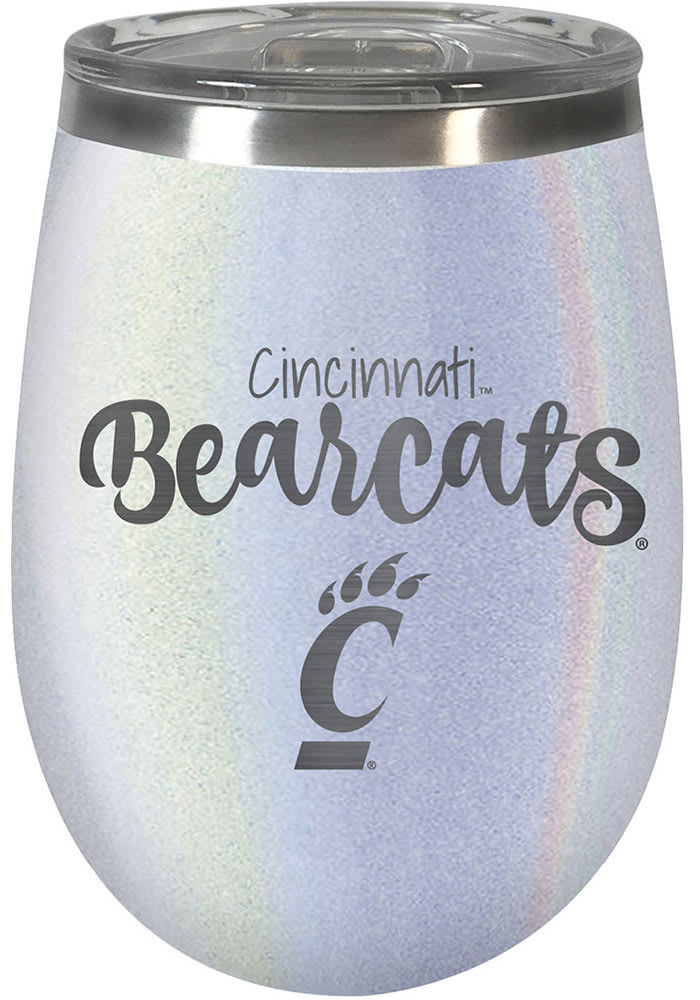 Cincinnati Bearcats 10oz Opal Stemless Wine Stainless Steel Stemless