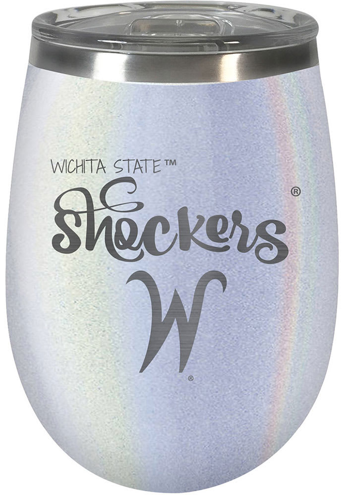 Wichita State Shockers 10oz Opal Stemless Wine Stainless Steel Tumbler - White
