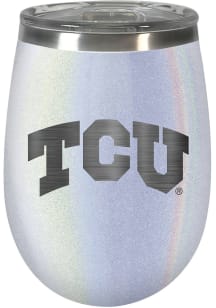 TCU Horned Frogs 10oz Opal Stemless Wine Stainless Steel Stemless