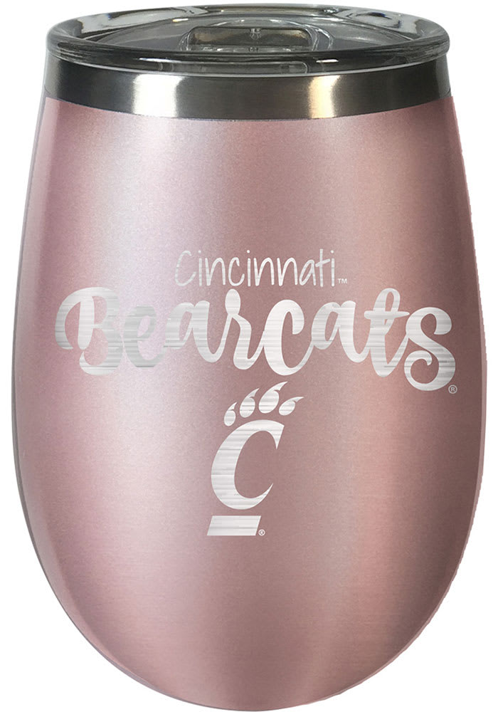 Cincinnati Bearcats 10oz Rose Stemless Wine Stainless Steel Stemless