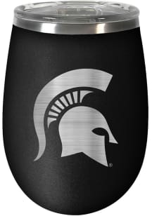 Black Michigan State Spartans 10oz Stealth Stemless Wine Stainless Steel Stemless