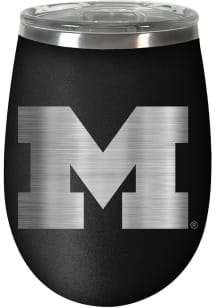 Black Michigan Wolverines 10oz Stealth Stemless Wine Stainless Steel Stemless