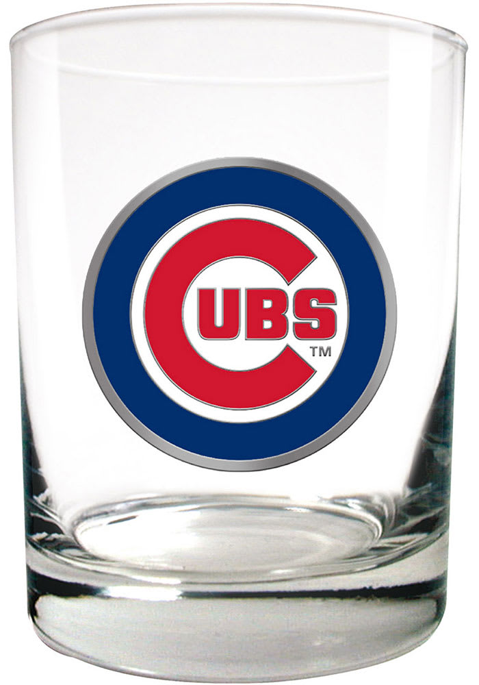 Chicago Cubs 14oz Emblem Rock Glass
