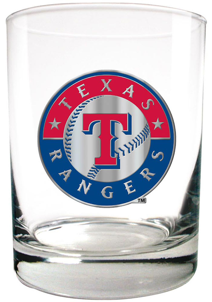 Texas Rangers 14oz Emblem Rock Glass