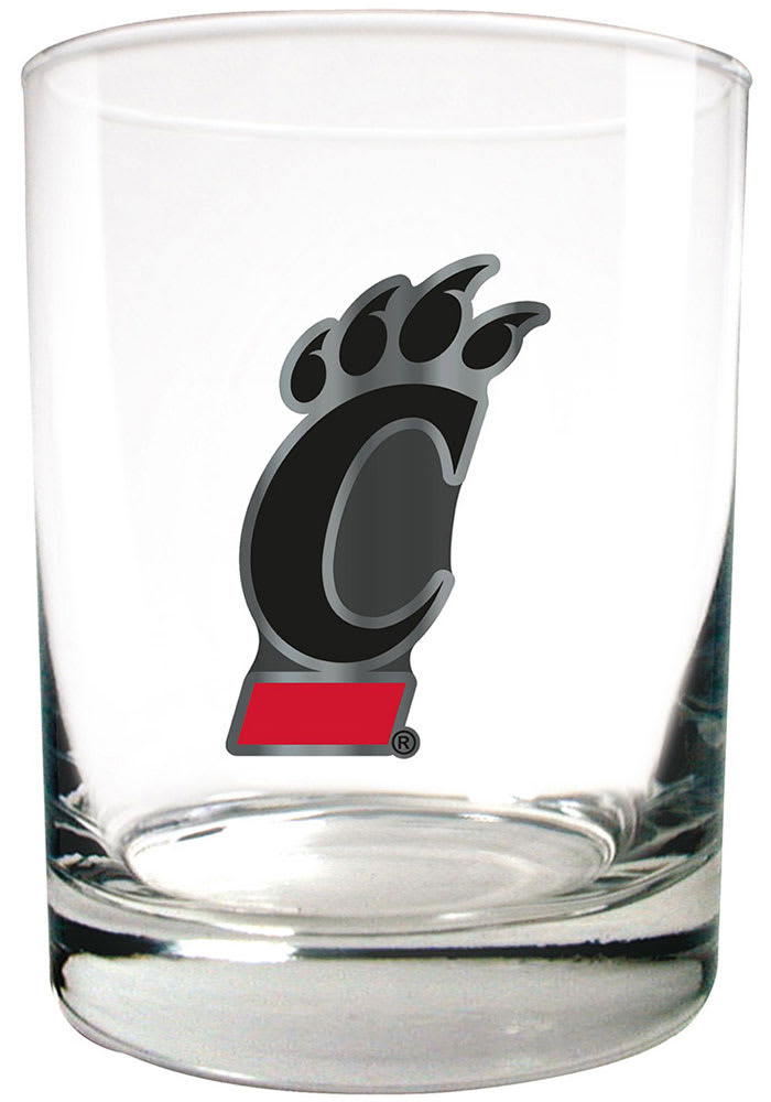 Cincinnati Bearcats 14oz Emblem Rock Glass