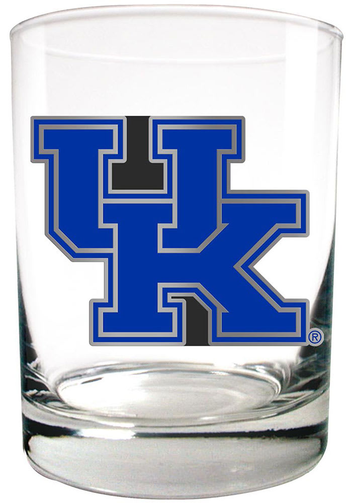 Kentucky Wildcats 14oz Emblem Rock Glass