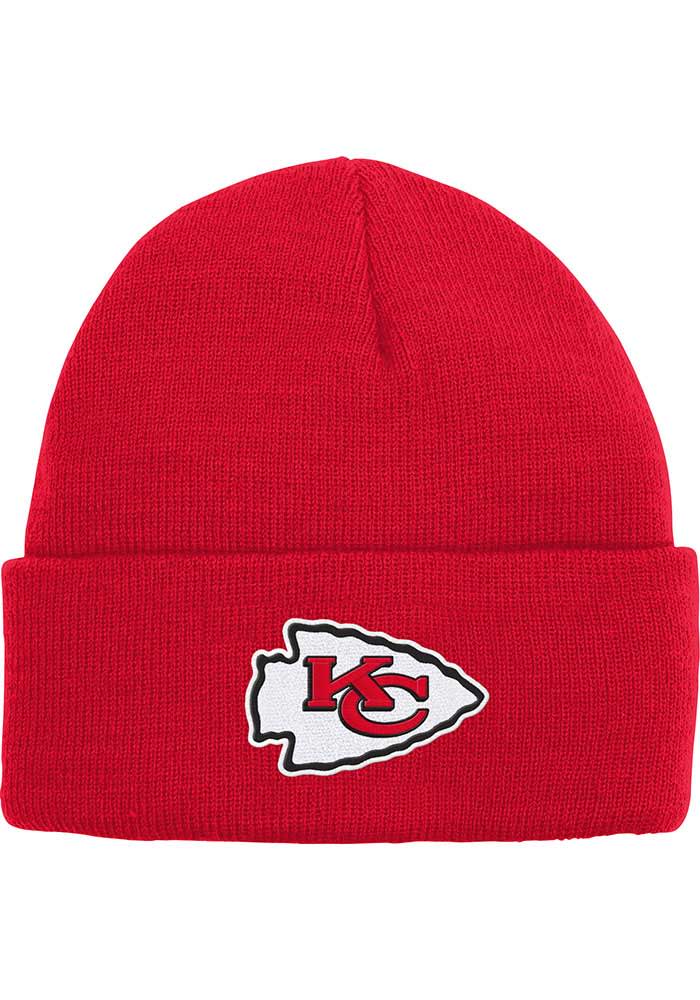 Kansas City Chiefs Red Basic Cuff Youth Knit Hat