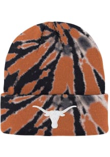 Texas Longhorns Burnt Orange Tie Dye Cuff Youth Knit Hat