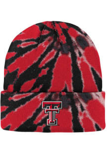 Texas Tech Red Raiders Black Tie Dye Cuff Youth Knit Hat