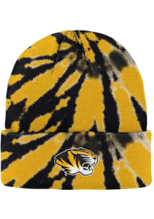 Missouri Tigers Black Tie Dye Cuff Youth Knit Hat