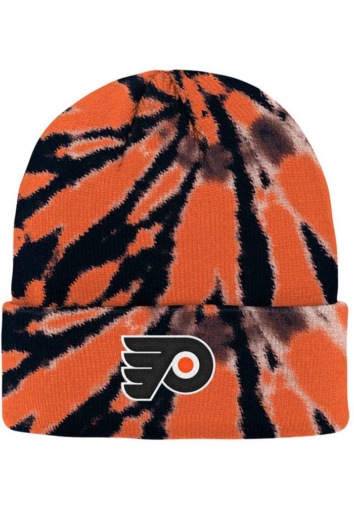 Philadelphia Flyers Orange Tie Dye Cuff Youth Knit Hat