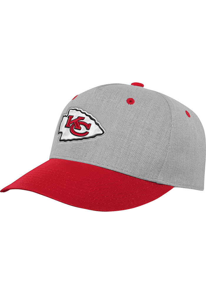 Kansas City Chiefs Grey 2T Precurved Snap Youth Adjustable Hat