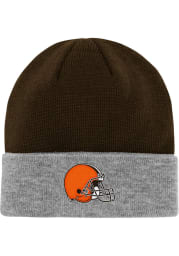 Cleveland Browns Brown Heathered Cuff Youth Knit Hat