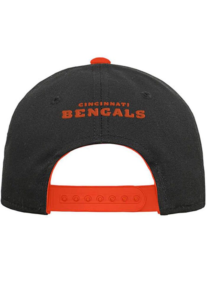 Cincinnati Bengals Black Precurved Snap Youth Adjustable Hat