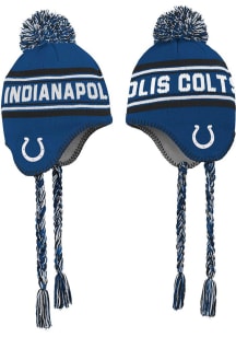 Indianapolis Colts Blue Jacquard Tassel Youth Knit Hat