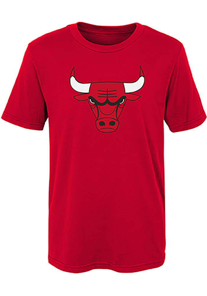 Chicago Bulls Boys Red Primary Logo Short Sleeve T-Shirt