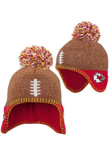 Kansas City Chiefs Red Football Head Design Youth Knit Hat
