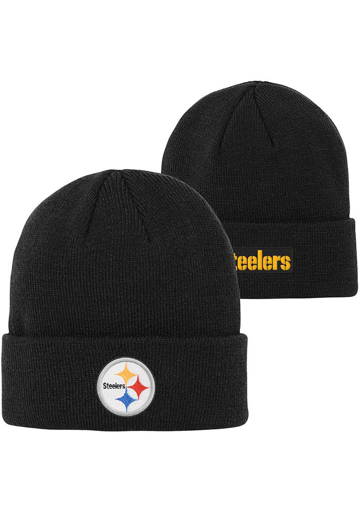 Pittsburgh Steelers Black Basic Cuff Youth Knit Hat