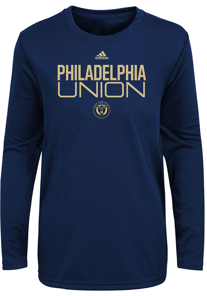 Philadelphia Union Boys Navy Blue Locker Stacked Long Sleeve T-Shirt