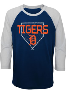 Detroit Tigers Youth Navy Blue Score Long Sleeve T-Shirt