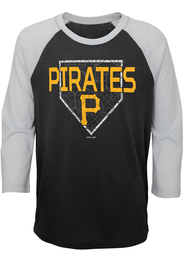 Pittsburgh Pirates Youth Black Score Long Sleeve T-Shirt