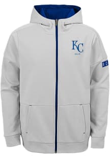 Kansas City Royals Youth Grey Enduring Long Sleeve Full Zip Jacket