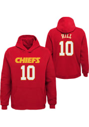 Tyreek Hill Kansas City Chiefs Youth Name and Number Long Sleeve Hoodie Red