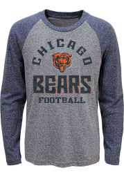 Chicago Bears Youth Navy Blue Classic Gridiron Long Sleeve Fashion T-Shirt