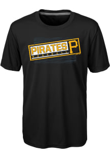 Pittsburgh Pirates Youth Black Field View Short Sleeve T-Shirt