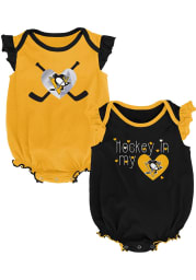 Pittsburgh Penguins Baby Black Team Player Set One Piece