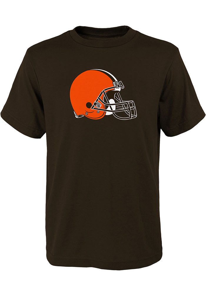 Cleveland Browns Youth Brown Primary Logo Short Sleeve T-Shirt