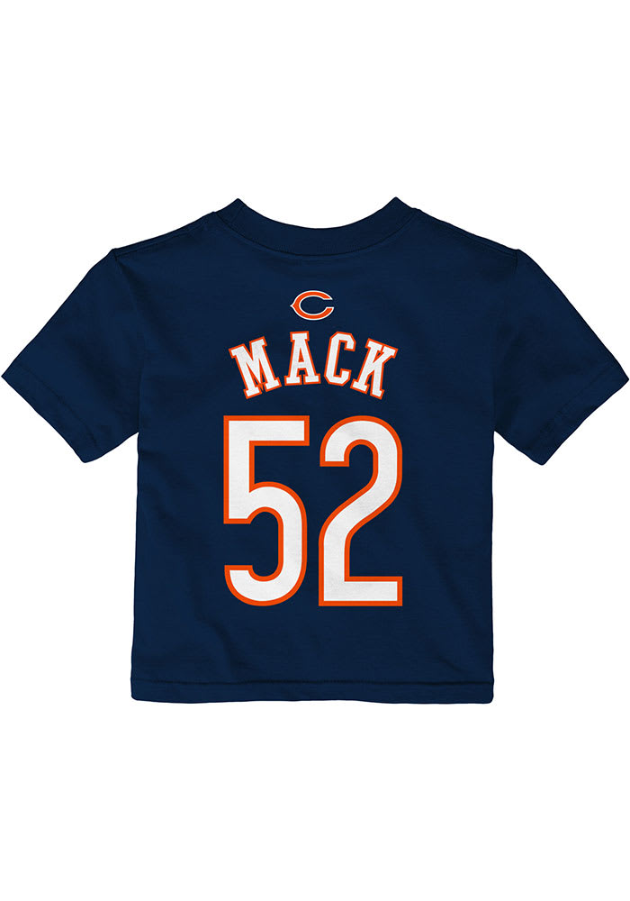 Khalil Mack Chicago Bears Boys Navy Blue Mainliner Name and Number Short Sleeve T-Shirt