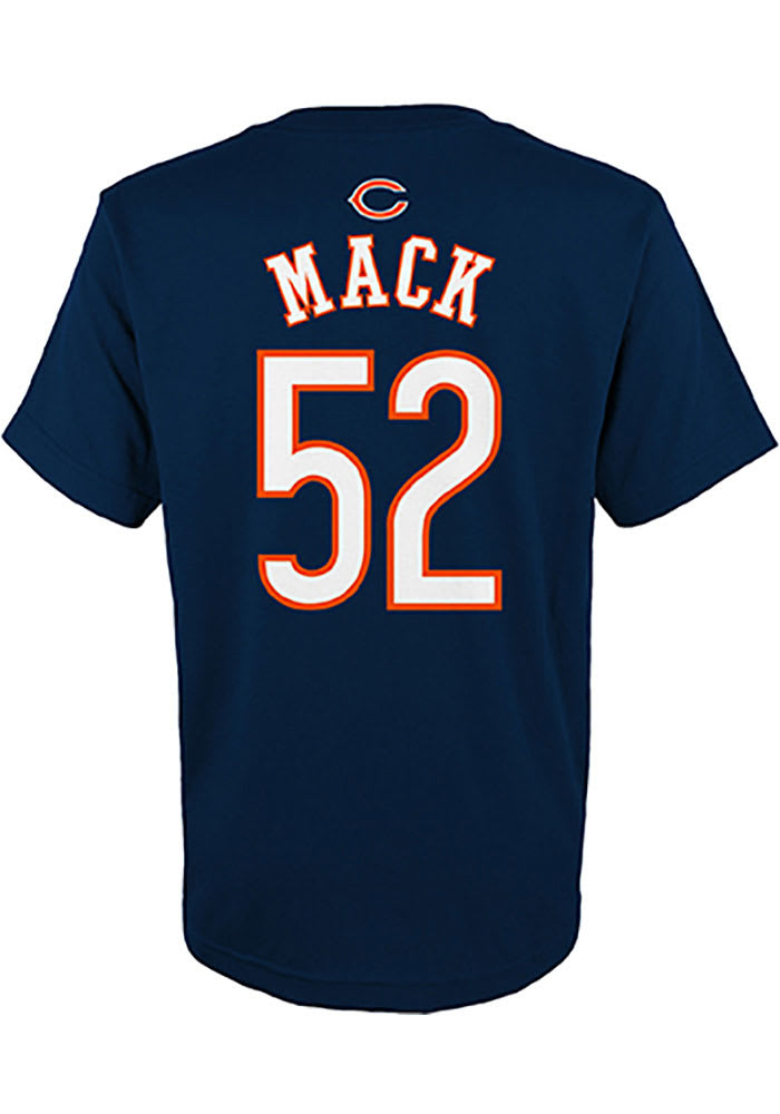 Khalil Mack Chicago Bears Youth Orange Name & Number Logo T-Shirt 