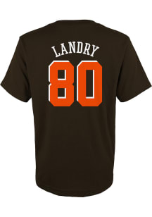 Jarvis Landry Cleveland Browns Youth Brown Mainliner Name and Number Player Tee