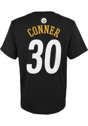James Conner Pittsburgh Steelers Youth Black Mainliner Name and Number Player Tee