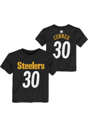 James Conner Pittsburgh Steelers Toddler Black Mainliner Name and Number Short Sleeve Player T Shirt