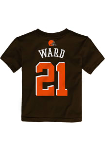 Denzel Ward Cleveland Browns Toddler Brown Mainliner Name and Number Short Sleeve Player T Shirt