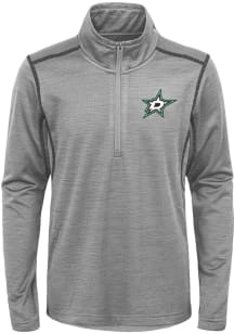Dallas Stars Youth Grey Back to the Arena Long Sleeve Quarter Zip Shirt