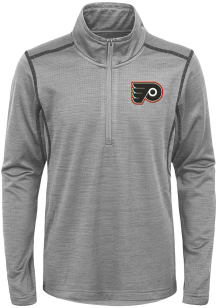 Philadelphia Flyers Youth Grey Back to the Arena Long Sleeve Quarter Zip Shirt