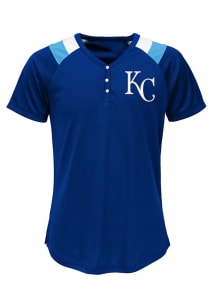 Kansas City Royals Girls Blue Pretty Pitcher Short Sleeve T-Shirt