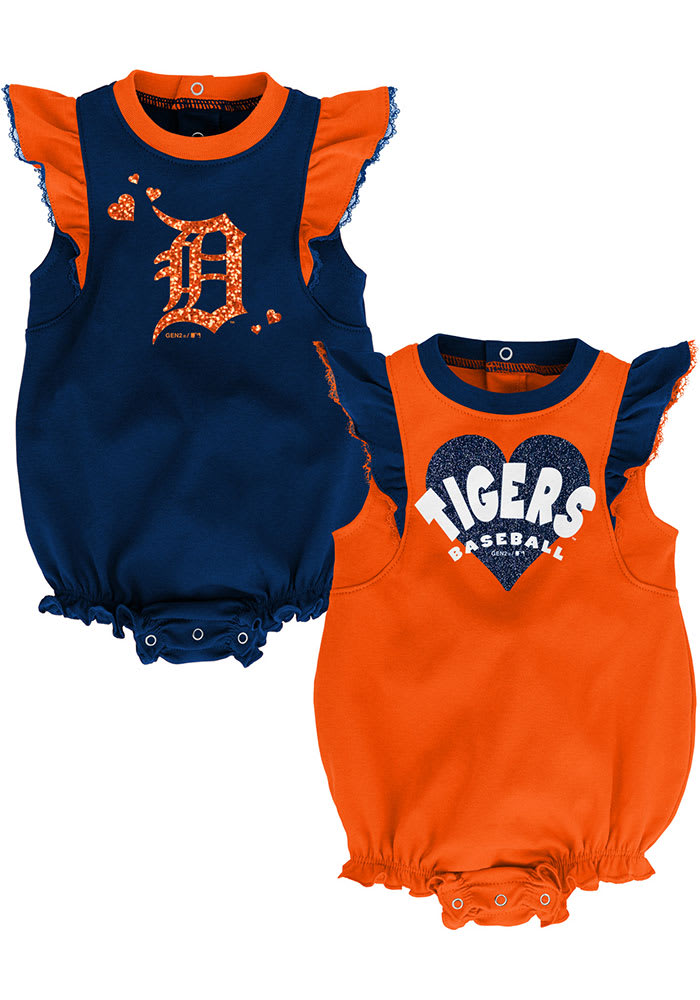 Detroit Tigers Baby Navy Blue Double Trouble Set One Piece
