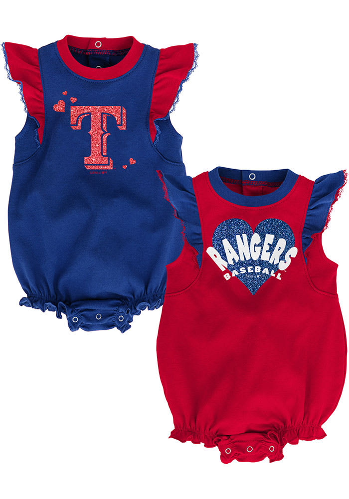 Texas Rangers Baby Red Double Trouble Set One Piece