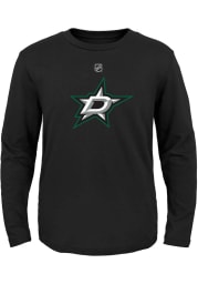 Dallas Stars Youth Black Primary Logo Long Sleeve T-Shirt