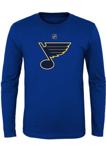 St Louis Blues Youth Blue Primary Logo Long Sleeve T-Shirt