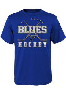 St Louis Blues Youth Blue Digital Short Sleeve T-Shirt