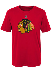 Chicago Blackhawks Boys Red Primary Logo Short Sleeve T-Shirt